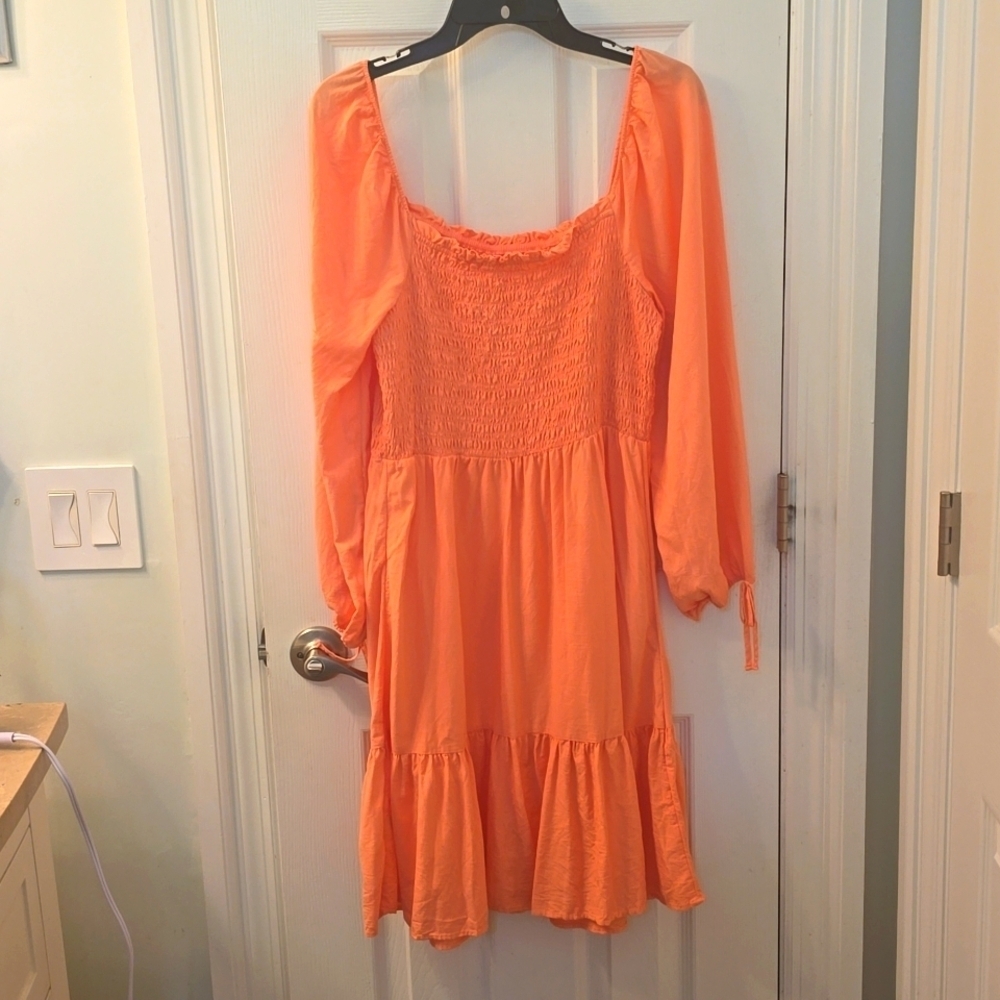 LC Lauren Conrad Peach Dress Size M (Bin 7) - Picture 4 of 9